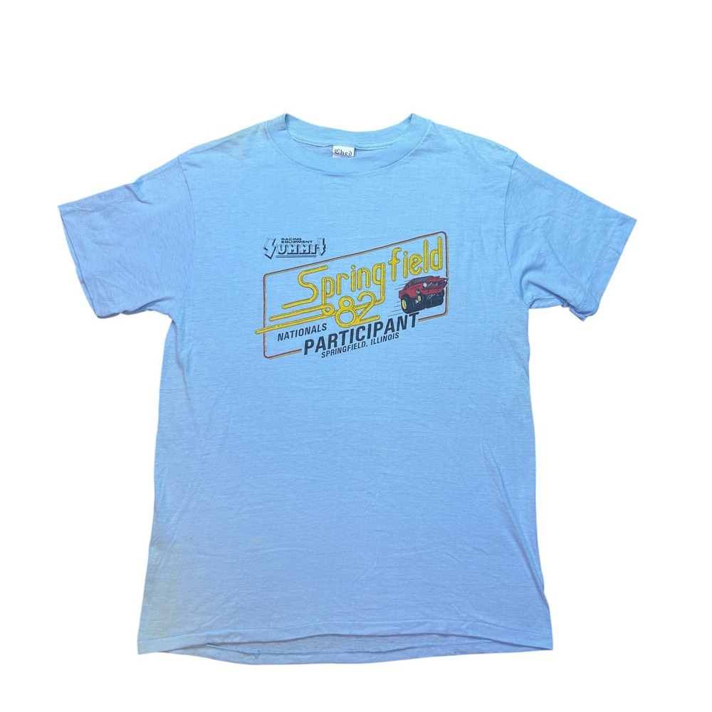 Vintage 1982 Summit Racing Springfield Nationals Single Stitch T-Shirt L USA
